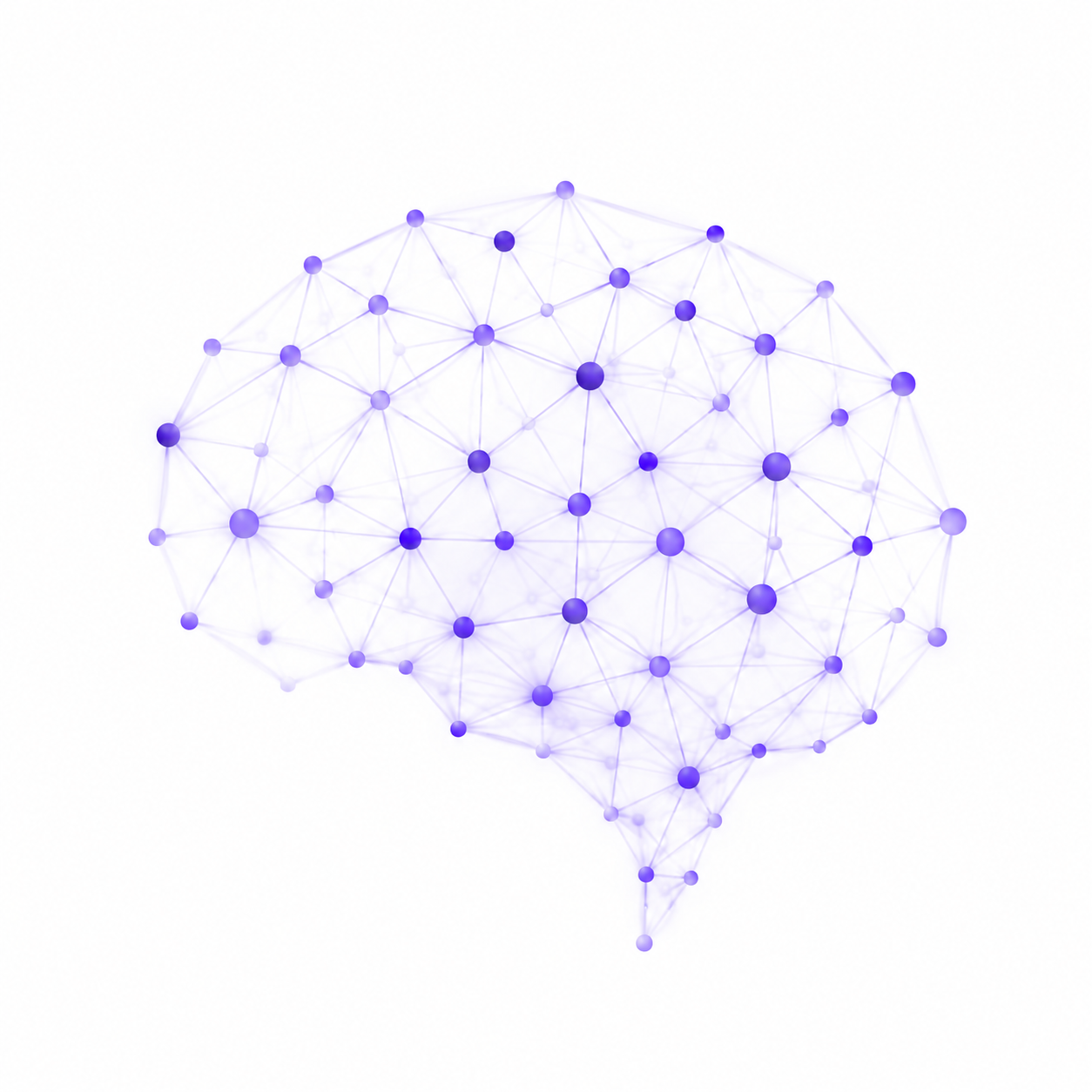 Glowing purple neural network brain representing AI analysis